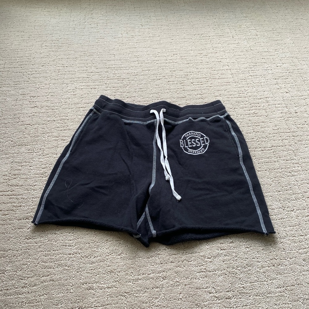 "Blessed" printed shorts